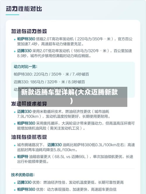 新款迈腾车型详解(大众迈腾新款)