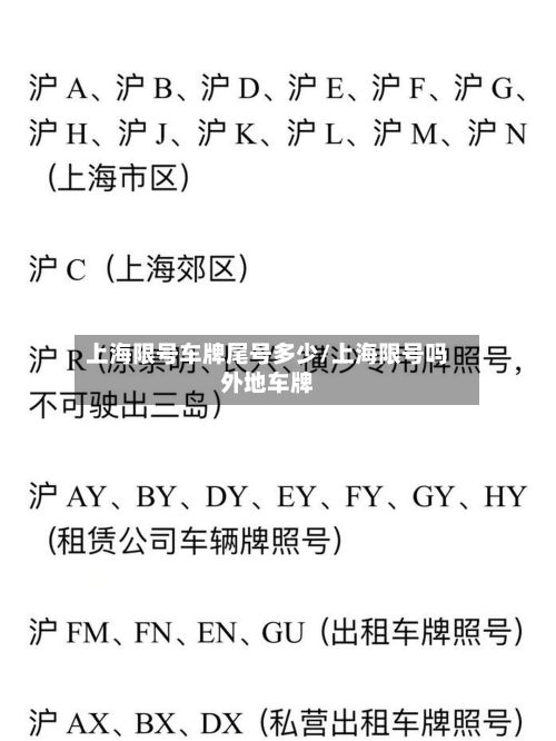 上海限号车牌尾号多少/上海限号吗外地车牌-第2张图片