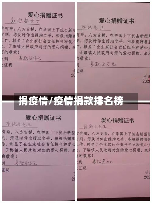 捐疫情/疫情捐款排名榜-第3张图片