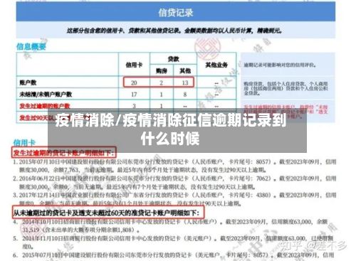 疫情消除/疫情消除征信逾期记录到什么时候-第3张图片