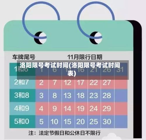 洛阳限号考试时间(洛阳限号考试时间表)-第3张图片