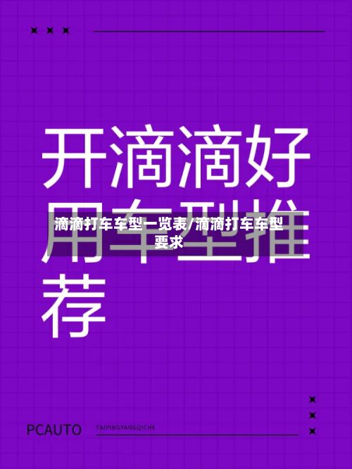 滴滴打车车型一览表/滴滴打车车型要求