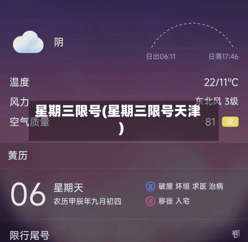 星期三限号(星期三限号天津)-第2张图片